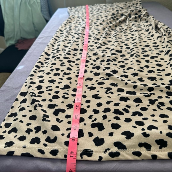 WAYF dress women medium halter bodycon backless animal print midi length brown - Picture 7 of 8